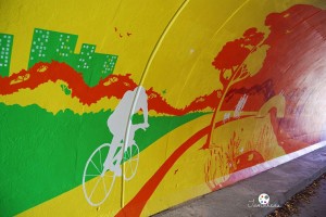 Rainbow Tunnel Toronto Mural by Tomitheos